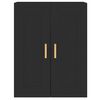 vidaXL Wall Mounted Cabinets 2 pcs Black Engineered Wood