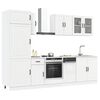 vidaXL 8 Piece Kitchen Cabinet Set Lucca White Engineered Wood