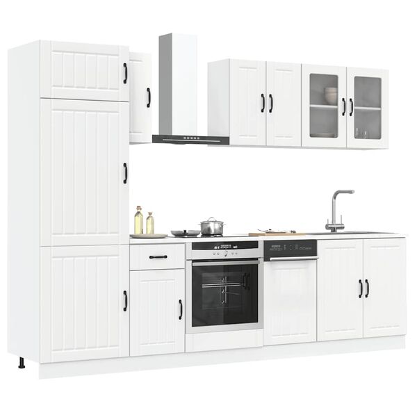 vidaXL 8 Piece Kitchen Cabinet Set Lucca White Engineered Wood