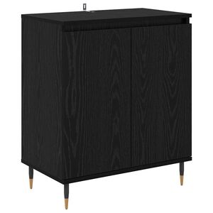 vidaXL Sideboard Black Oak 60 x 35 x 70 cm Engineered Wood