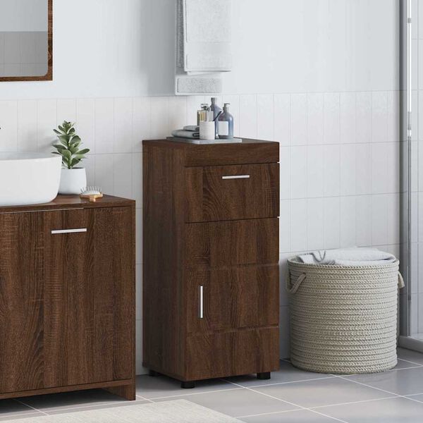 vidaXL Bathroom Cabinet Set TULUM Brown Oak 37 x 31.5 x 82 cm
