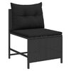 vidaXL Garden Sofa Set 6 pcs Black Poly Rattan