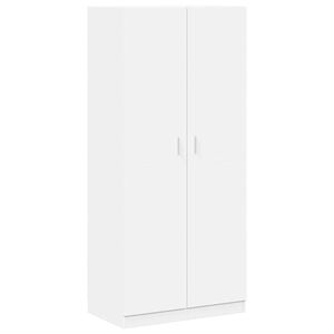 vidaXL Wardrobe White 90x52x200 cm Engineered Wood