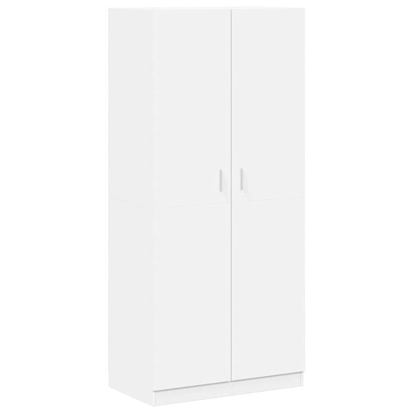 vidaXL Wardrobe White 90x52x200 cm Engineered Wood