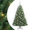 vidaXL Artificial Hinged Christmas Tree Green 150 cm PVC and Metal