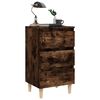 vidaXL Bed Cabinets with Solid Wood Legs 2 pcs Smoked Oak 40x35x69 cm