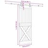 vidaXL Sliding Door with Hardware Set 70x210 cm Solid Wood Pine