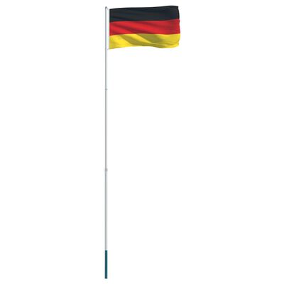 vidaXL Germany Flag and Pole Aluminium 4 m