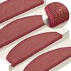 vidaXL Stair mats 15 pcs 65 x 24 x 4 cm Non-Slip Bordeaux Red