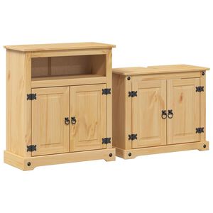vidaXL 2 Piece Bathroom Furniture Set Corona Solid Wood Pine