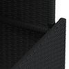 vidaXL Garden Table Black 100x55x73 cm Poly Rattan and Acacia Wood