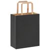 vidaXL Paper Bags 250 pcs with Handles Black 18x8x22 cm