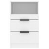 vidaXL Bedside Cabinet White Engineered Wood