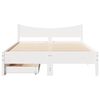 vidaXL Bed Frame with Drawers White 120x200 cm Solid Wood Pine