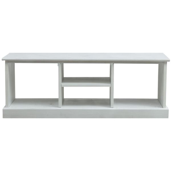 vidaXL TV Cabinet with Two Baskets White Wood