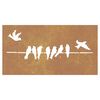 vidaXL Garden Wall Decoration 105x55 cm Corten Steel Bird Design