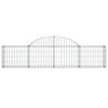 vidaXL Arched Gabion Baskets 14 pcs 200x30x40/60 cm Galvanised Iron