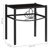 vidaXL Bedside Cabinet Black 42.5x33x44.5 cm Metal and Glass