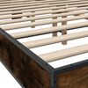 vidaXL Bed Frame without Mattress Smoked Oak 135x190 cm Double
