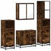 vidaXL 4&nbsp;Piece Bathroom Furniture Set&nbsp;Smoked Oak Engineered Wood