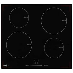 vidaXL Induction Hob with 4 Burners Touch Control Glass 7000 W