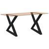 vidaXL Dining Table Legs 2 pcs Black 90x(72-73.3) cm Steel