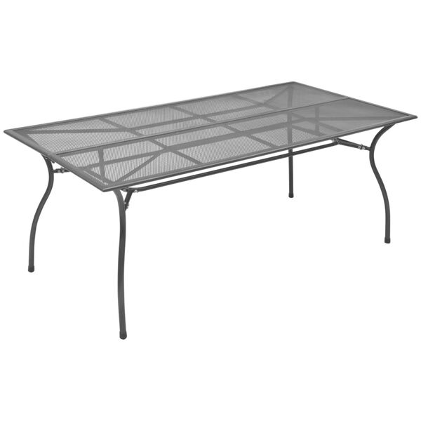 vidaXL Garden Table Anthracite 170x89.5x72.5 cm Steel Mesh