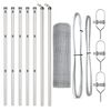 vidaXL Hexagonal Fence Ground Fix 10 x 0.8 m Galvanised Steel Silver