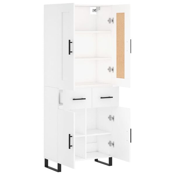 vidaXL Highboard White 69.5x34x180 cm Engineered Wood