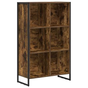 vidaXL Book Cabinet 99.5 x 30 x 108.5 cm Engineered Wood Smoke Oak