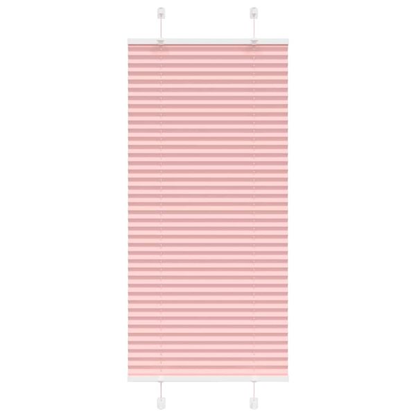vidaXL Pleated Blind Pink 55x100 cm Fabric Width 54.4 cm Polyester