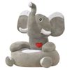 vidaXL Kids' Chair | Grey | 100% polyester plush | Suitable for children