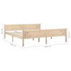 vidaXL Bed Frame without Mattress Solid Pinewood 180x200 cm Super King