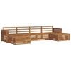 vidaXL Sofa Sets 6 pcs Natural Solid Acacia Wood