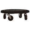 vidaXL Plant Trolley with Wheels Diameter 40 cm Black 275 kg