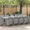 vidaXL Garden Dining Set with Cushion 13 pcs Light Grey Poly rattan