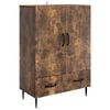 vidaXL Sideboard Smoked Oak 66 x 34.5 x 95 cm Engineered Wood