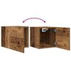 vidaXL Wall Mounted TV Cabinet 2 pcs Old Wood 30.5x30x30 cm