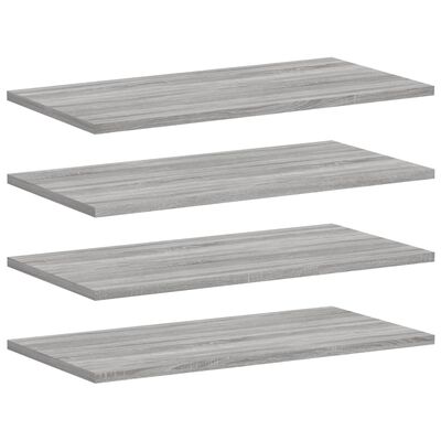 vidaXL Wall Shelves 4 pcs Grey Sonoma 60x30x1.5 cm Engineered Wood