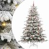 vidaXL Artificial Hinged Christmas Tree White 240 cm PE and PVC