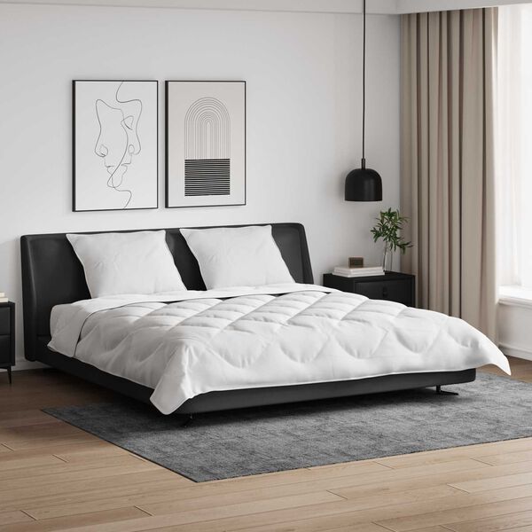 vidaXL Duvet with Pillows with Pillow 3 pcs White Microfiber