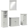 vidaXL Bathroom Furniture Set 4 pcs Antique White Solid Pine Wood