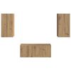 vidaXL TV Cabinet Set Wall-mounted 6 pcs Artisan Oak Engineered Wood