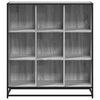 vidaXL Bookcase Grey Sonoma 97.5x33x107.5 cm Engineered Wood and Metal