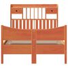vidaXL Bed Frame without Mattress Wax Brown 120x190 cm Small Double Solid Wood Pine