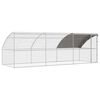 vidaXL Chicken Cage 3 pcs Silver 600 x 200 x 200 cm Steel and PE