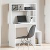 vidaXL Desk with Shelves White 100x45x140 cm Engineered Wood