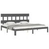 vidaXL Bed Frame without Mattress Grey 200x200 cm Solid Wood Pine