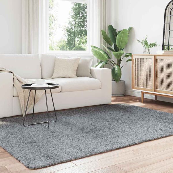 vidaXL Shaggy Rug High Pile NAVARRA Light Grey 160x230 cm Polyester