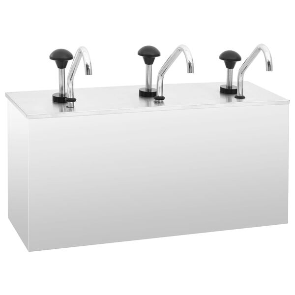 vidaXL Sauce Dispenser Stainless Steel 3 x 3.5 L